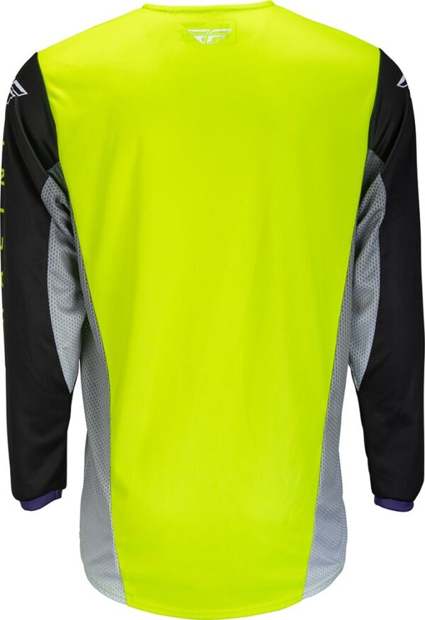 jersey fly racing mx kinetic kore hi vis/black espalda